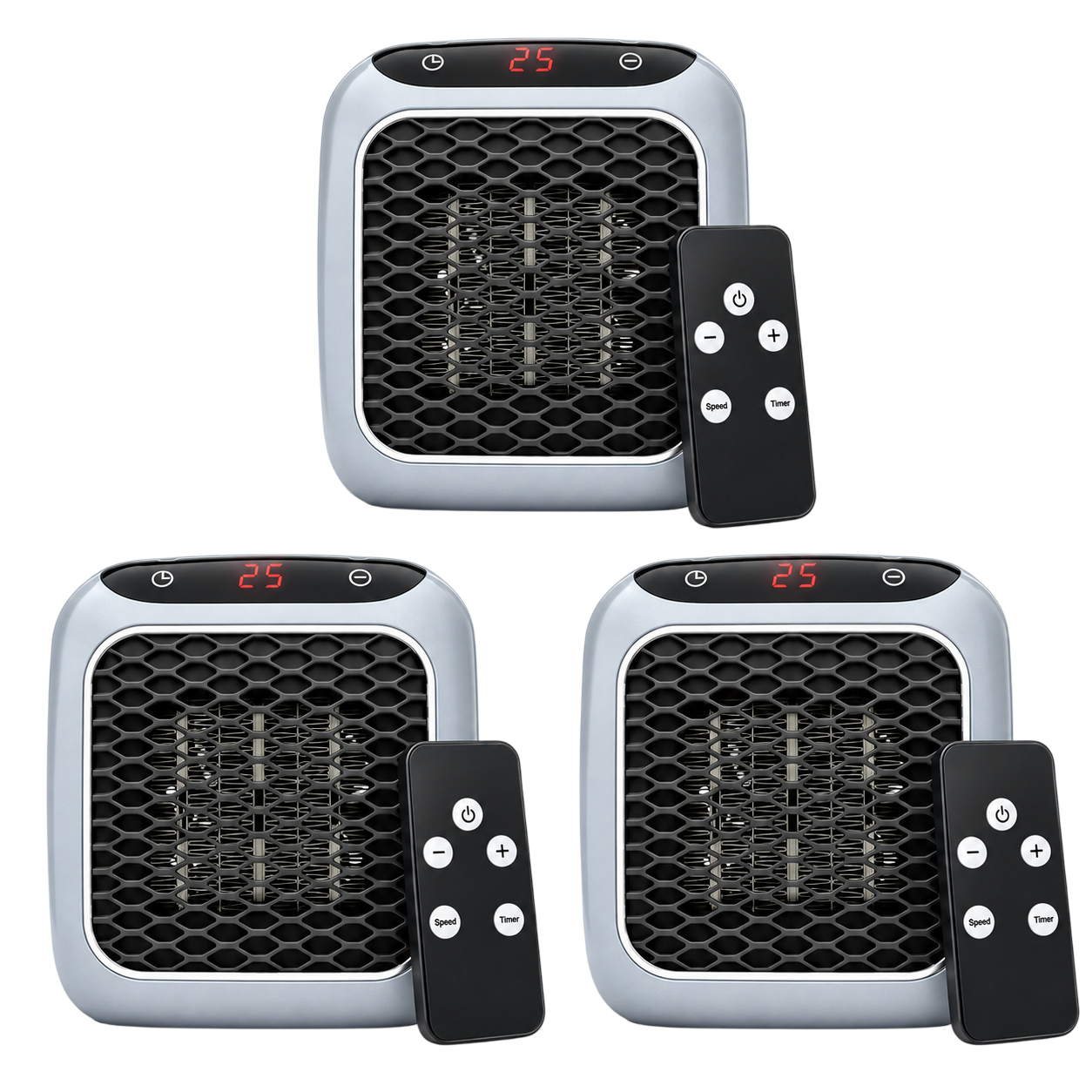 3x RapidHeat Heaters — RapidHeat portable ceramic space heater bundle